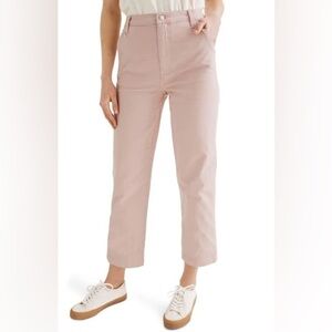 NWOT Madewell Classic Straight‎ Leg Crop Pants In Wisteria Dove Pink 27